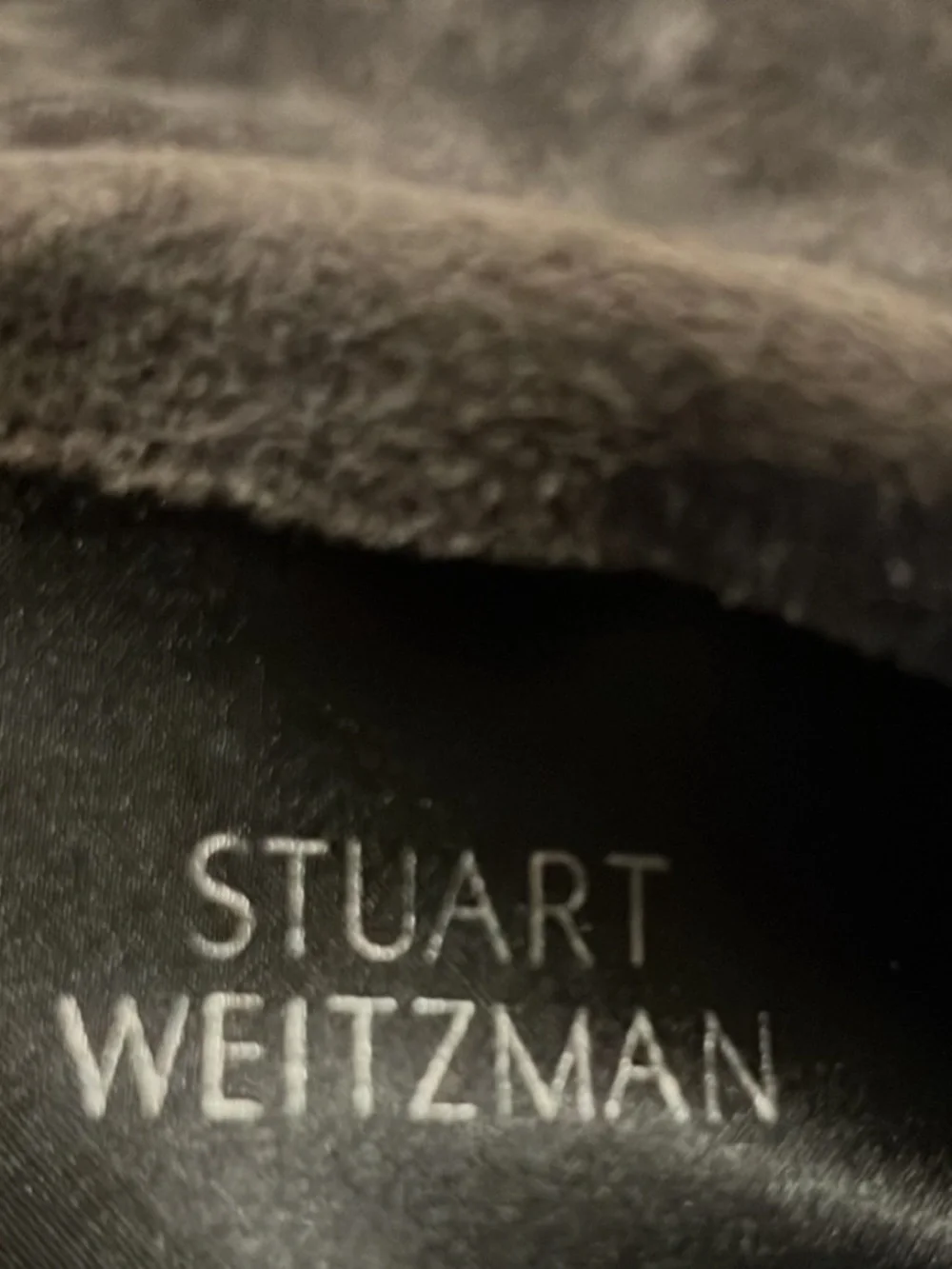 Stuart Weitzman Highland Charcoal Gray Over-the-Knee Suede Block Heeled Boots